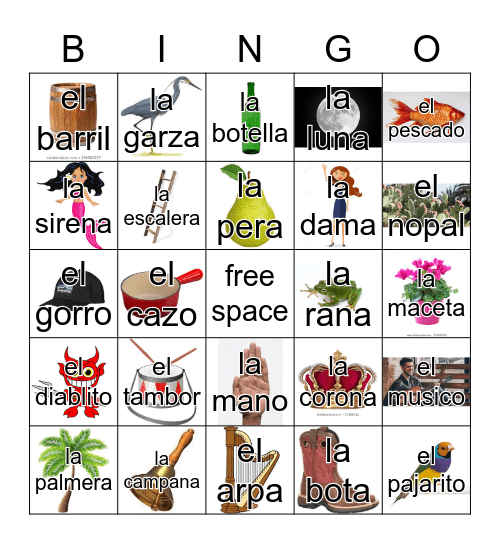Loteria Mi Pueblito Bingo Card