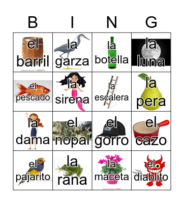 Loteria Mi Pueblito Bingo Card