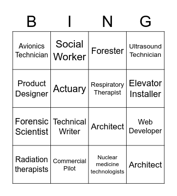 Career Loteria Bingo Card