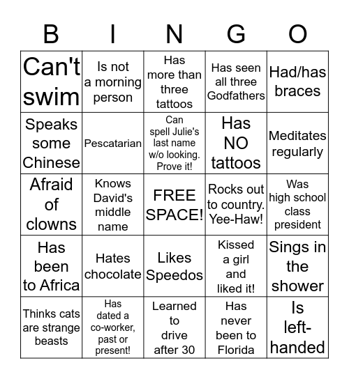 HAART BINGO! Bingo Card