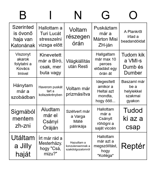 VGM BINGO Card