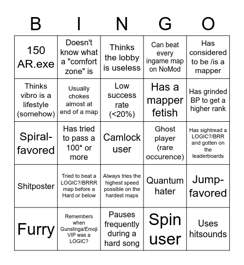 SOUND PACE Bingo Card