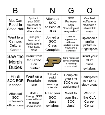 BGR 2022 Bingo Card