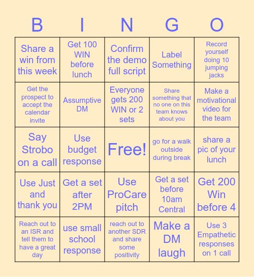 Sass Lab Friday Bingo Card