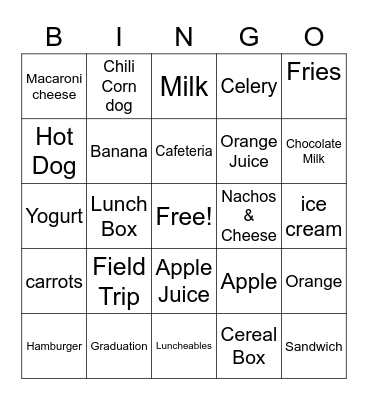 Back to School 3 Bingo Card