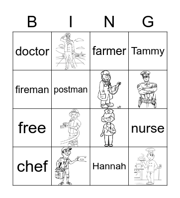 jobs Bingo Card