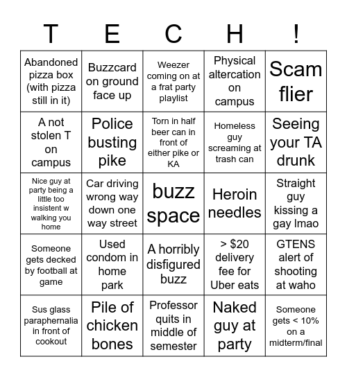 ATL bingo Card