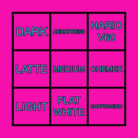 KAFE MANK Bingo Card