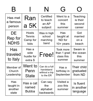 Legends of the Secret Nest Bingo Card