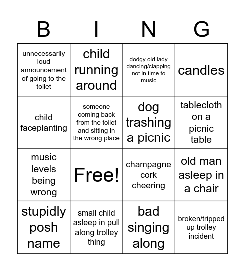 Exbury Bingo Card