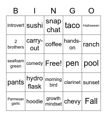 Bingo Card