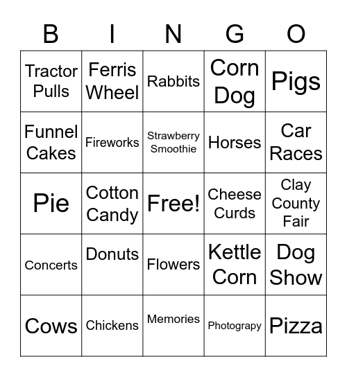 Riverview Terrace Bingo Card