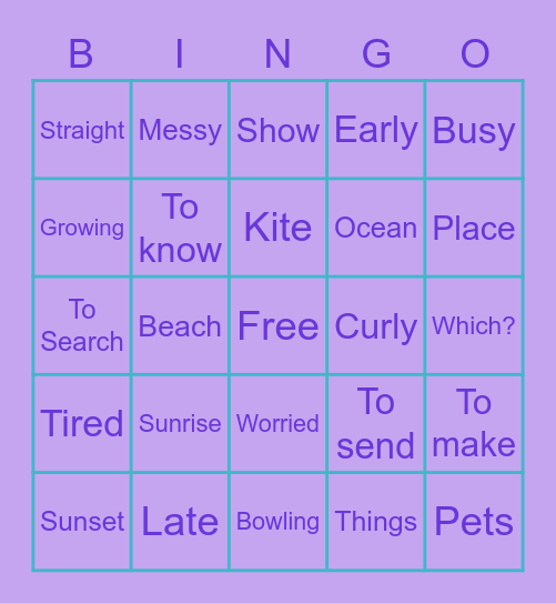 Hogar de Gina Bingo! Bingo Card