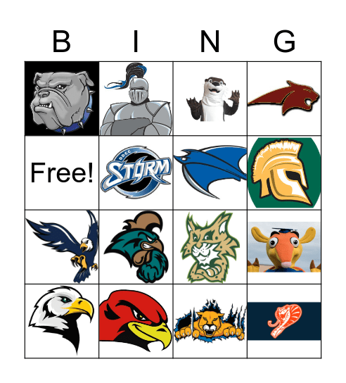 NCCCS Mascot BINGO Card