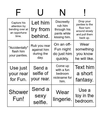 Fun Week Bingo Card