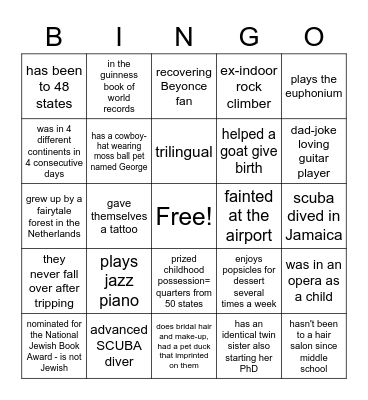 NS Retreat 2022 Bingo Card
