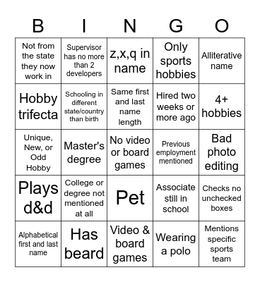 New Associate Bingo Mk IX Bingo Card