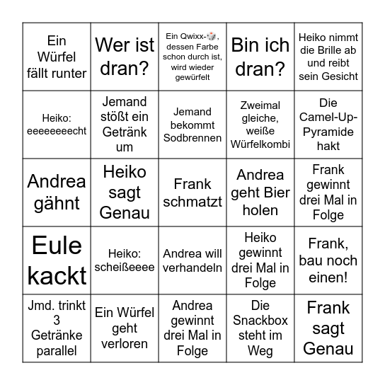 Frank, bau noch einen! 4.0 Bingo Card