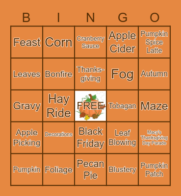 FALL Bingo Card