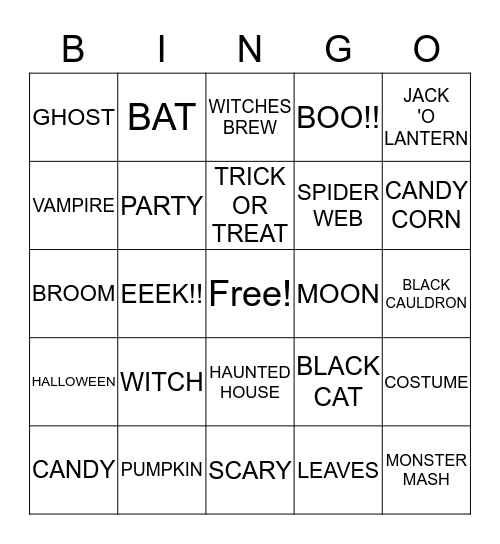 HALLOWEEN Bingo Card