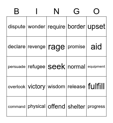 Review (0818+0820) Bingo Card