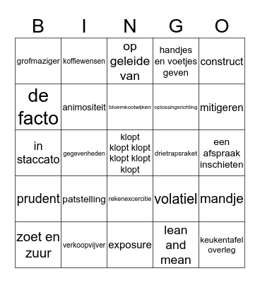 W I F Bingo Card