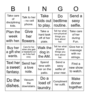 Fun Week Bingo Card