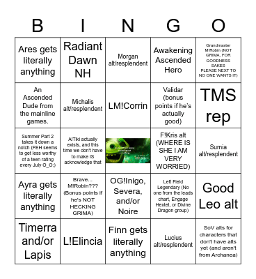 FEH 2023 Bingo (WIP) Bingo Card
