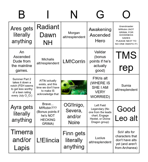 FEH 2023 Bingo (WIP) Bingo Card