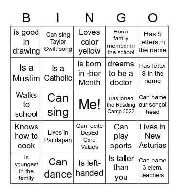 FIND SOMEONE WHO... Bingo Card