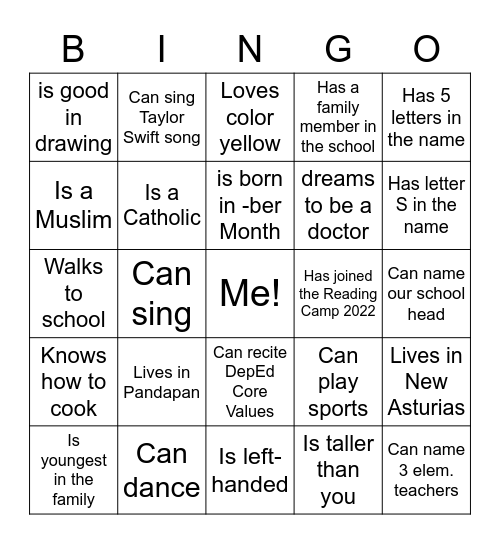 FIND SOMEONE WHO... Bingo Card