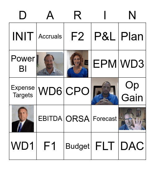 BF/FP&A Bingo Card