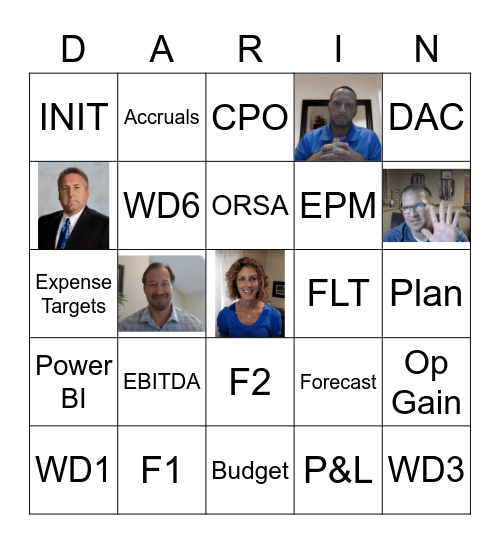 BF/FP&A Bingo Card