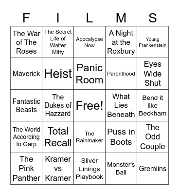 Movies_08202022 Bingo Card