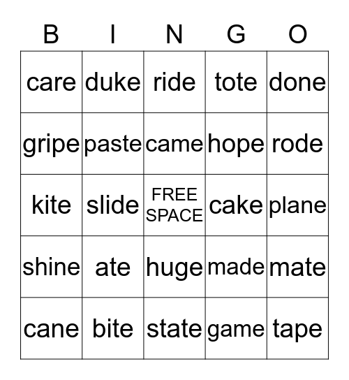 SNEAKY E BINGO Card