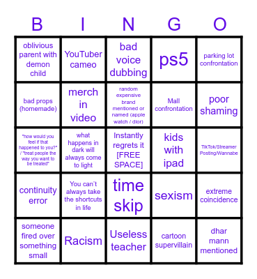 Dhar Mann Bingo v4 Bingo Card