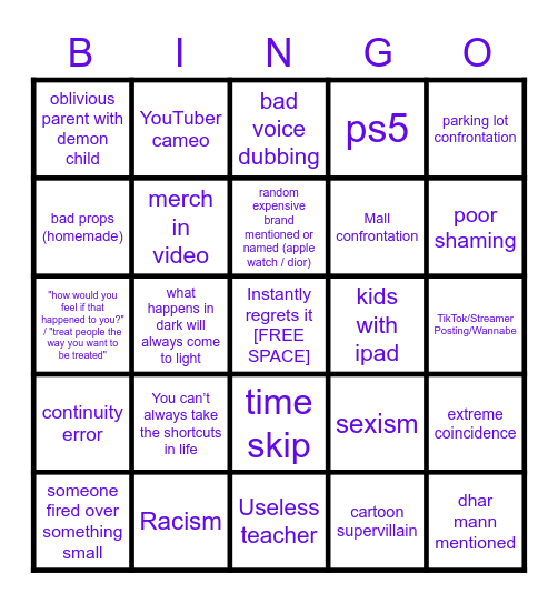 Dhar Mann Bingo v4 Bingo Card