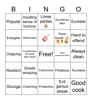 How much like Gina are you? Bingo Card