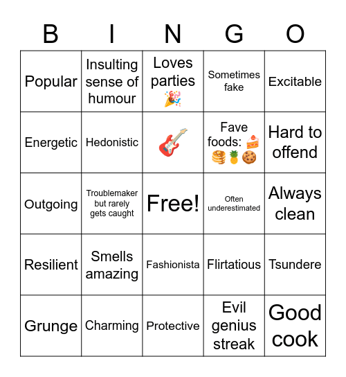 How much like Gina are you? Bingo Card