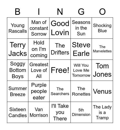 Video 10 Aug 22 Large 7 Bingo Card