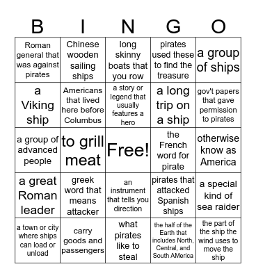 Reading Vocabulary Bingo Card