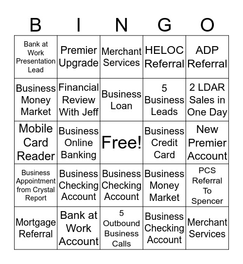 Q4 Referral Bingo Card