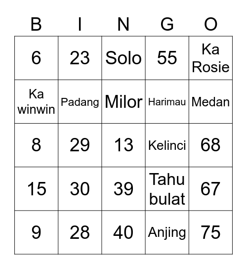 OSRIC #3 Bingo Card