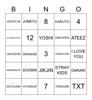 CHANWOO98FC Bingo Card