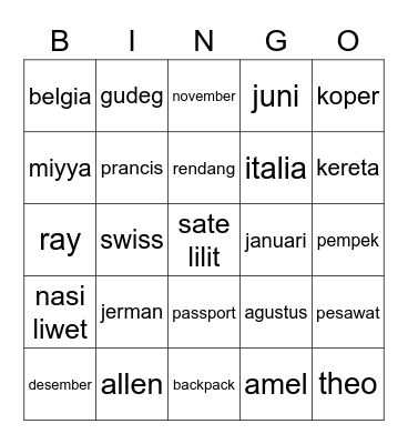 arvanoes Bingo Card
