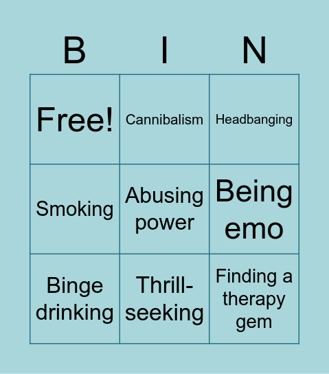 Zircon coping bingo Card