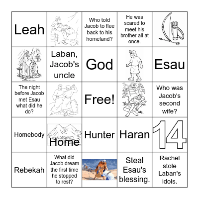 Jacob Bingo Card