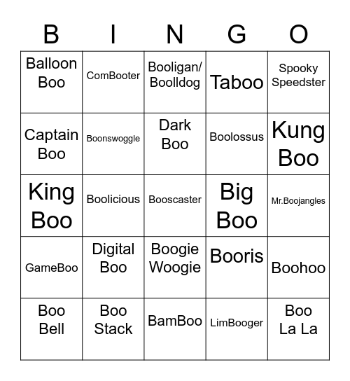 Xavier Round 2 [Boo's] Bingo Card