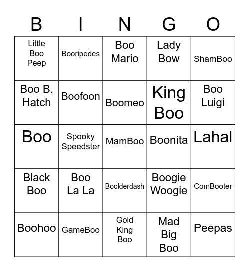 Jet Round 1 [Boo's] Bingo Card