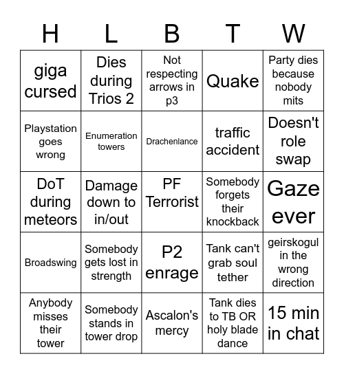 LOL Bingo Card